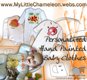 Personalized Hand Painted Baby Clothes