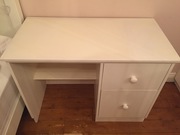 White wooden desk 