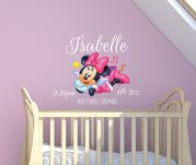 Minnie Mouse Date of Birth Name Wall Deca