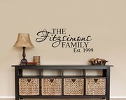Personalised family name wall art decal sticker